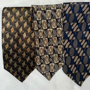 Hugo Boss and Miscellaneous Men's Tie Set -‎ Black, Gold, Blue